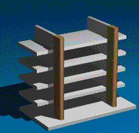 Shelf with jagged edges